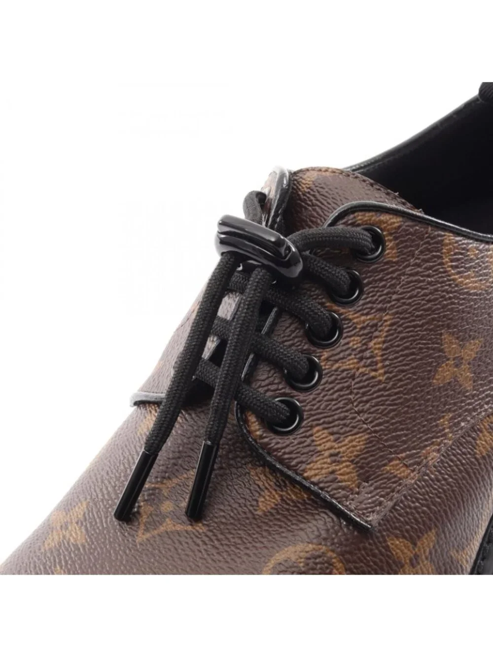 Louis Vuitton Shoes Black Ice Line Monolam Derby Canvas